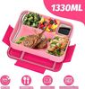 FELIXLEO Lunchbox Brotdose Kinder auslaufsicher mit Fächern Rosa, (1-tlg) Bild 2