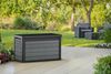 Dmora Aufbewahrungstruhe für draußen Ajax, Gartenbox, Outdoor-Truhe, Stauraumbank für außen, 123x62 h71 cm, Anthrazit Bild 2