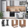 Herdumbauschrank Fame-Line Weiß Landhaus 60 cm ohne Arbeitsplatte Vicco Bild 3