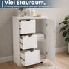 DUMOS Badkommode Badezimmerkommode mit 3 Schubladen (Badezimmerschrank), Schrank mit verstellbarem Regalbrett und 3 Schubladen Bild 2
