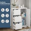 DUMOS Badkommode Badezimmerkommode mit 3 Schubladen (Badezimmerschrank), Schrank mit verstellbarem Regalbrett und 3 Schubladen Bild 3