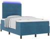 vidaXL LED Boxspringbett mit Matratze Dunkelblau 120 x 190 cm Samt 3343302 Bild 3