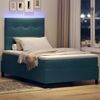 vidaXL LED Boxspringbett mit Matratze Dunkelblau 120 x 190 cm Samt 3343302 Bild 5