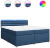 vidaXL Boxspringbett mit Matratze Blau 200x200 cm Stoff 3289107 Bild 2