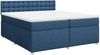 vidaXL Boxspringbett mit Matratze Blau 200x200 cm Stoff 3289107 Bild 3