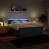 vidaXL Boxspringbett mit Matratze Blau 200x200 cm Stoff 3289107 Bild 5