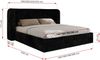 Polsterbett Bett mit Holzlattenrost Schlafzimmer Bett Doppelbett gepolstertes Kopfteil Multipocket Matratze - EMORA CLASSIC - 180x200 cm - Schwarz Cord - ELORI LUX Bild 4