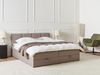Boxspringbett mit Stauraum Stoff BARONET 180 x 200 cm Taupe Bild 3