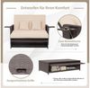 COSTWAY Loungebett, Rattan, 2-Personen, 3 in 1, mit verstellbarer Rückenlehne Bild 2