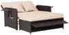 COSTWAY Loungebett, Rattan, 2-Personen, 3 in 1, mit verstellbarer Rückenlehne Bild 4