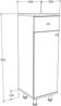 VCM Badmöbel Midischrank Nilosi 918579 Honig-Eiche / Weiß H. 95 x B. 30 x T. 30 cm Bild 5