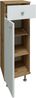 VCM Badmöbel Midischrank Nilosi 918579 Honig-Eiche / Weiß H. 95 x B. 30 x T. 30 cm Bild 2