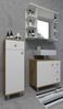 VCM Badmöbel Midischrank Nilosi 918579 Honig-Eiche / Weiß H. 95 x B. 30 x T. 30 cm Bild 4