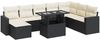 vidaXL 9-tlg. Garten-Sofagarnitur mit Kissen Schwarz Poly Rattan 3326367 Bild 2