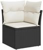vidaXL 9-tlg. Garten-Sofagarnitur mit Kissen Schwarz Poly Rattan 3326367 Bild 4