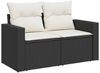 vidaXL 9-tlg. Garten-Sofagarnitur mit Kissen Schwarz Poly Rattan 3326367 Bild 5