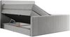 Boxspringbett KING DOREN, mit zwei Bettkästen und einer Multipocket-Matratze - 140x200 - Beige Stoff - H4 Bild 5