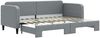 vidaXL Tagesbett Ausziehbar Hellgrau 80x200 cm Stoff 3196811 Bild 2