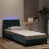 Einzelbettgestell Design für Erwachsene mit LED ohne Matratze Dunkelgrün 90x190 cm Samt d3538e Bild 2