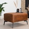 Bronx71 Leder Hocker Vegas rechteckig cognac Bild 3