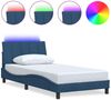 vidaXL Bettgestell ohne Matratze "Hanko" Blau 100x200 cm Stoff 3310446 Bild 2