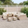 vidaXL Garten-Sofa-Set mit Kissen mit Speicher 14 pcs Beige und Creme 3363891 Bild 3