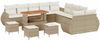 vidaXL Garten-Sofa-Set mit Kissen mit Speicher 14 pcs Beige und Creme 3363891 Bild 2