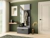 Beautysofa Garderobenschrank MARGARET III mit gepolsterten Paneelen, Spiegel und Kleiderhaken Bild 2