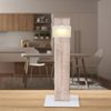 LED Tischleuchte, Holz, weiß, braun, H 45 cm Bild 3