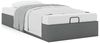 vidaXL Ottoman-Bett ohne Matratze Dunkelgrau 90x190 cm Stoff 3310841 Bild 4