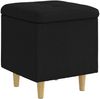 vidaXL Aufbewahrungsottomane mit Kissen Schwarz 40 x 40 x 45 cm Stoff 876805 Bild 2