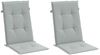 vidaXL Hochlehner-Auflagen 2 Stk. Melange Hellgrau 120x50x4 cm Stoff 4002412 Bild 4