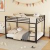 Etagenbett 140×200 cm mit 26 cm Rausfallschutz, Metall, Schwarz, ohne Matratze Bild 4