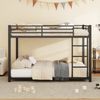 Etagenbett 140×200 cm mit 26 cm Rausfallschutz, Metall, Schwarz, ohne Matratze Bild 2