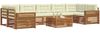 vidaXL Outdoor-Sofagarnitur mit Kissen 8 pcs Natur und Creme 3373185 Bild 3