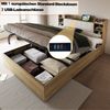 BlingBin Stauraumbett Holzbett Hydraulisches Bett, Kopfteil mit Stauraum (Doppelbett, 1-tlg, Funktionsbett 180x200), Ausgestattet mit USB-Anschluss und Tape-C-Steckdose (ohne Matratze) Bild 4