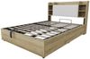 BlingBin Stauraumbett Holzbett Hydraulisches Bett, Kopfteil mit Stauraum (Doppelbett, 1-tlg, Funktionsbett 180x200), Ausgestattet mit USB-Anschluss und Tape-C-Steckdose (ohne Matratze) Bild 2