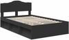 vidaXL Bettrahmen Schwarz 120 x 200 cm Massives Kiefernholz 3412917 Bild 4