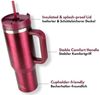 Milu Thermobecher Edelstahl Tumbler To Go 1200 ml, mit Strohhalm und Henkel Bild 4