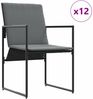 vidaXL Garten Essgruppe 17 pcs Schwarz Stahl 3335867 Bild 4