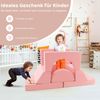 Modulares Kindersofa Spielsofa Modulsofa mit abnehmbarem Bezug 105,5 x 101 x 48 cm Rosa Bild 5
