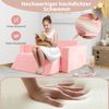 Modulares Kindersofa Spielsofa Modulsofa mit abnehmbarem Bezug 105,5 x 101 x 48 cm Rosa Bild 4