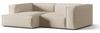 Micadoni Ecksofa Nuria 3-Sitzer Links Strukturierter Stoff Beige Bild 2