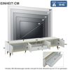 IDEASY TV-Schrank TV-Board mit Marmorfurnier, Lowboard, 200 x 40 x 46 cm 1 Schublade, 2 Türen, Kabelführung, für TV-Geräte bis 90 Zoll Bild 2