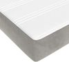 vidaXL Taschenfederkernmatratze Mittel Hellgrau 193x203x20 cm Samt 347891 Bild 5