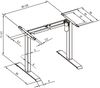 Tischgestell elektrisch höhenverstellbar Memory-Funkt. 85-129 x 65 x 71-121cm - schwarz Bild 3