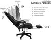 Chefsessel Stuhl Home Office Chair Racing Bürostuhl Sportsitz Büro Stuhl Schwarz/Weiß Bild 4
