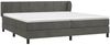 vidaXL Polsterbett mit Matratze Dunkelgrau 200x200 cm Samt, Härtegrad: H2 [3127512] Bild 3