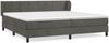 vidaXL Polsterbett mit Matratze Dunkelgrau 200x200 cm Samt, Härtegrad: H2 [3127512] Bild 2