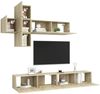 vidaXL 7-tlg. TV-Schrank-Set Sonoma-Eiche Spanplatte [3079024] Bild 3